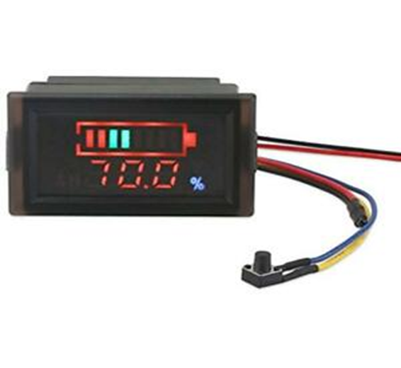 12 V Lead-Acid Lithium Battery Indicator LED Water-Resistant LED Digital Battery Capacity Monitor Voltage Meter Battery Tester