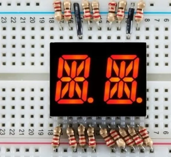 2 Digit 14 Segment Dual Alphanumeric LED Display