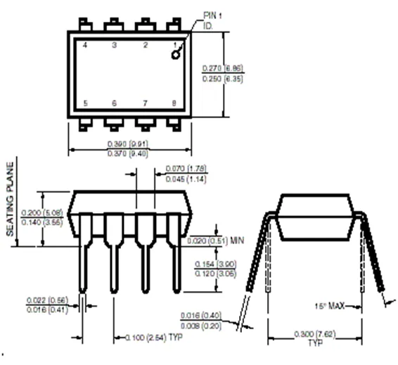 6N136 6N136 8 Pin Transistor Optocoupler