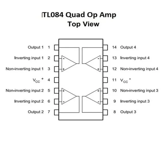 TL084 Quad Operational Amplifier IC