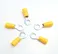 RV3.5-8 Ring Terminal Insulated Crimp Cable Wire Connector Yellow