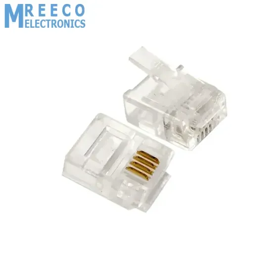 4 Pin RJ11 Telephone Jack Plug Connector 6P4C