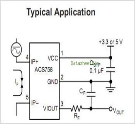 Hall Effect Linear Current Sensor IC ACS758LCB-050B