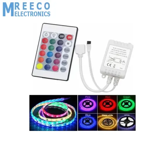 DC 12V RGB Remote Controller 24 Keys Plus LED Driver Dimmer For LED Strip light