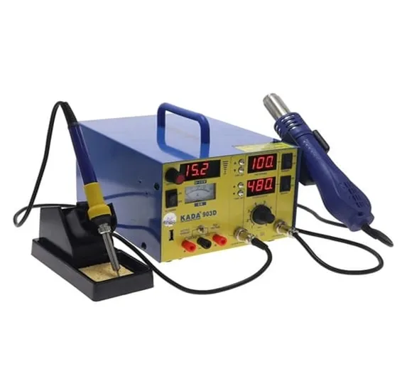 KADA903D KADA 903D Digital Hot Air Gun Soldering Iron SMD Rework Station 15v 2A With Regulated Power Supply 3 in 1 Multifunction Desoldering station