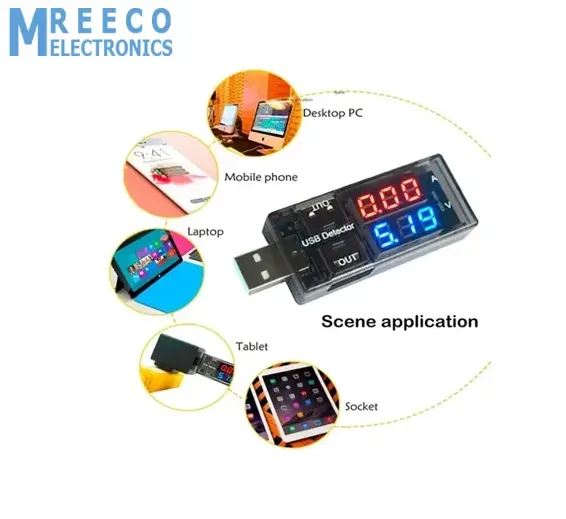 KEWEISI USB Current Voltage Meter Battery Tester