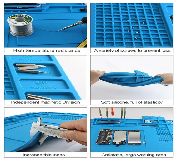 Heat Insulation Silicone Large Soldering &amp; Repairing Mat