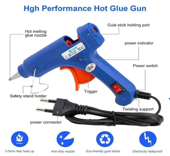 Hot Melt ABC-E15W Glue Gun For 7mm Glue Rod