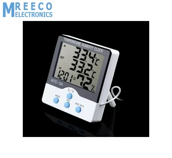 HTC-2A HTC2A Digital Clock Electronic Temperature Hydrometer Thermometer
