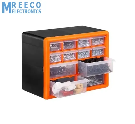 12 Drawer Tool Component Organizer Plastic Storage Box Container