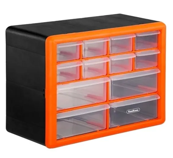 12 Drawer Tool Component Organizer Plastic Storage Box Container