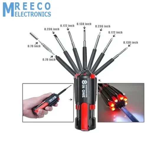 8 in 1 Multi-Screwdrivers with Flashlight