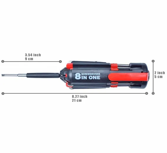 8 in 1 Multi-Screwdrivers with Flashlight
