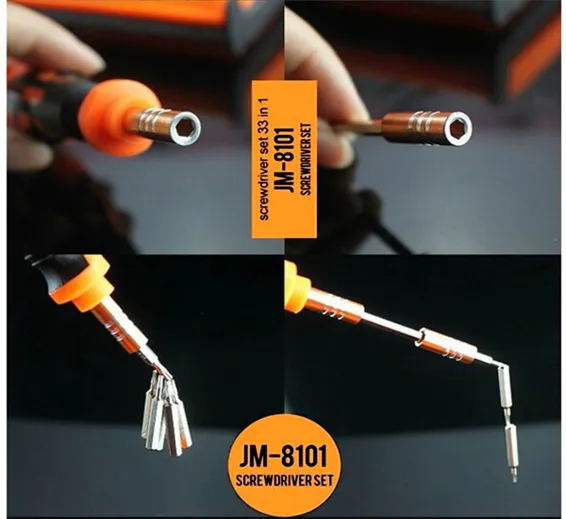 JM-8101 33 in 1 Screwdriver Ratchet Hand-tools Suite Furniture Computer Electrical maintenance Tools