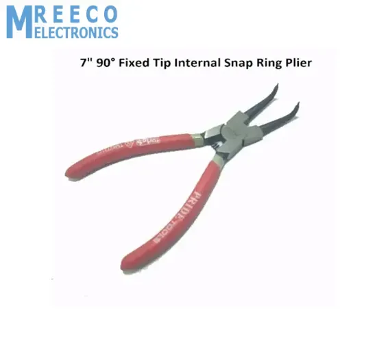 7 Inch 90 Degree Fixed Tip Internal Snap Retaining Ring Plier For Mechanics Electricians