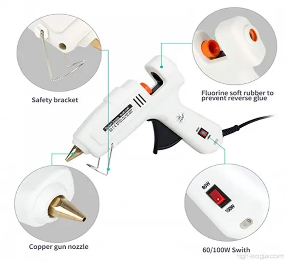 60W 100W Dual Temp Power Hot Melt Glue Gun