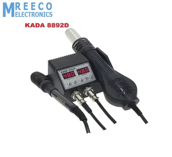 KADA Digital SMD Rework Station 8892D 2 in 1 Hot Air Gun And Soldering Iron Welding Station With Nozzle