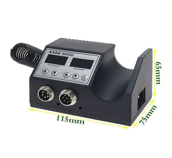 KADA Digital SMD Rework Station 8892D 2 in 1 Hot Air Gun And Soldering Iron Welding Station With Nozzle
