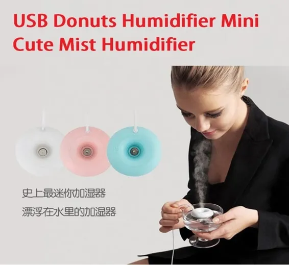 Donuts Shape Mini USB Humidifier Mist Maker Air Diffuser