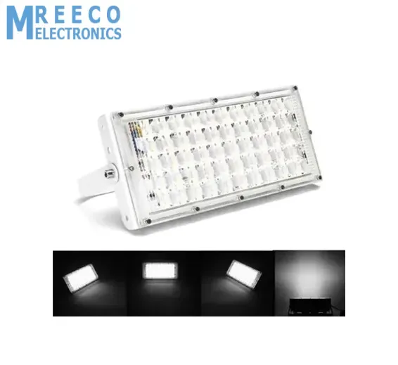 50W 50 LED White Shell Flood Light