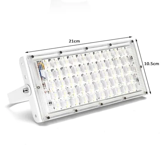 50W 50 LED White Shell Flood Light