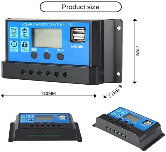 12V 24V 10A Solar Charge Controller DY-002