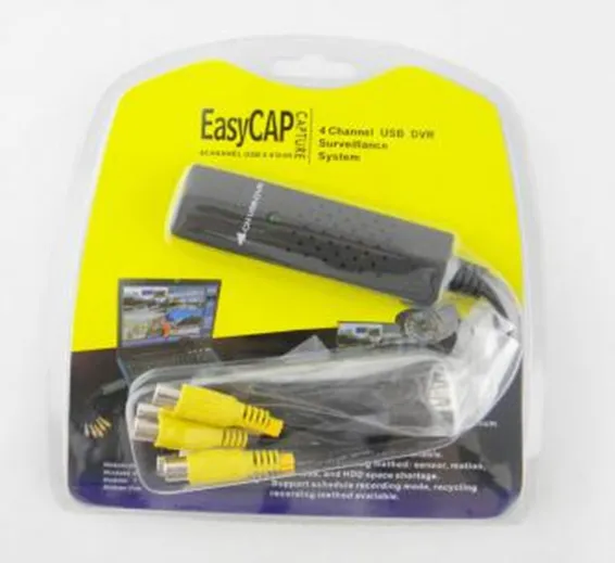 USB 2.0 Easycap 4 Channel DVR CCTV Camera Audio Video