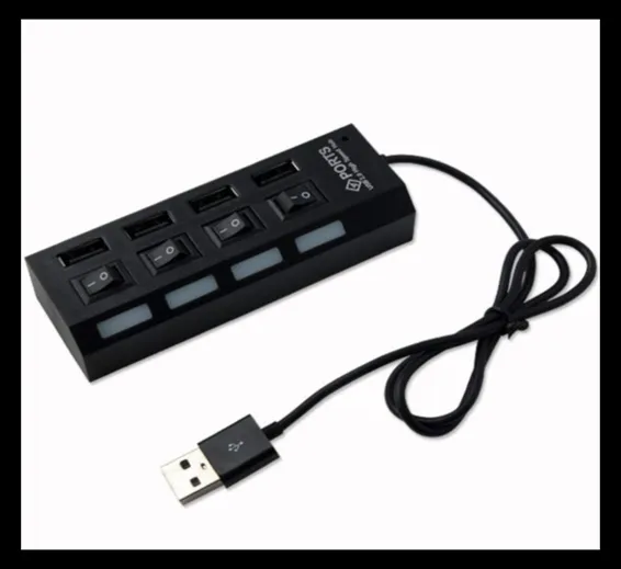 4 port USB Hub Hi-Speed USB 2.0 with Power LEDs