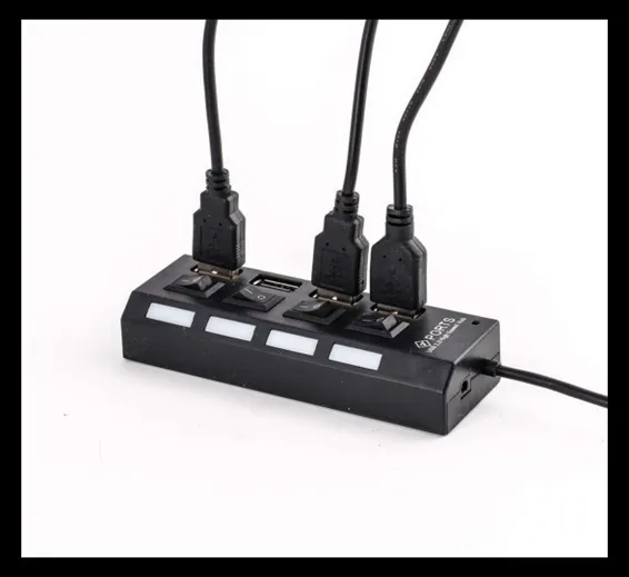 4 port USB Hub Hi-Speed USB 2.0 with Power LEDs