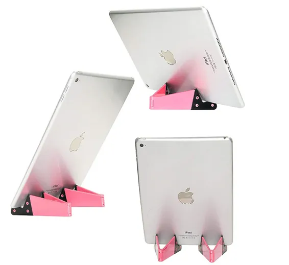 V Shaped Fold able Universal Mobile Phone Tablet PC Stand Holder Pocket-Sized Kickstand for Desk