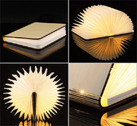 LED Book Shaped Folding Rechargeable Lamp (6.5 x 4.9x1)Inch