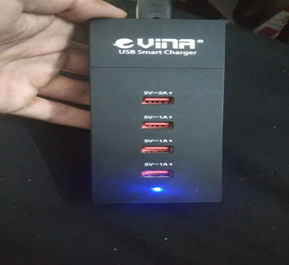 4 Ports 5A USB Charger Device 2+1+1+1 Ampere