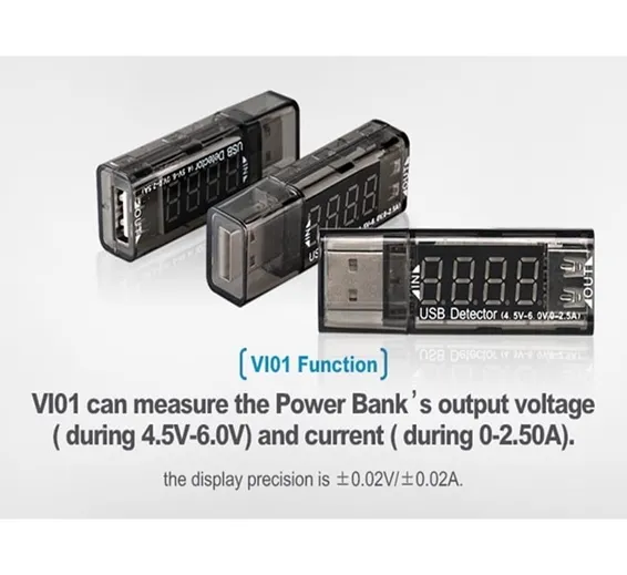 USB Current Voltage Detector VI01 Xtar