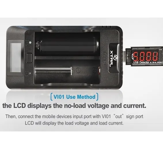 USB Current Voltage Detector VI01 Xtar