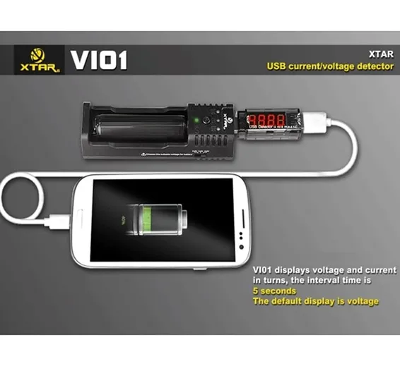 USB Current Voltage Detector VI01 Xtar