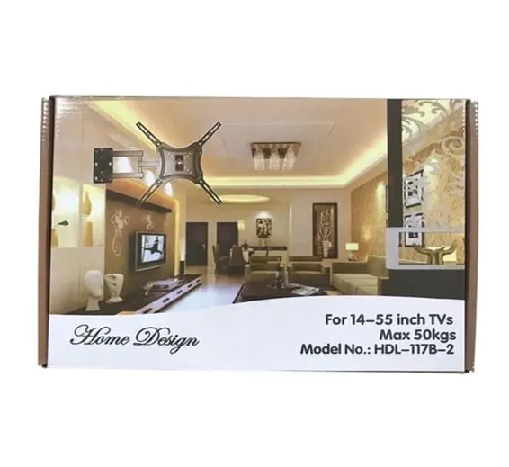 Home Design LCD Wall Mount Bracket For 14-55 Inch TVs Universal Plasma LED Tilt Bracket HDL 117B 2 Black