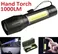 Portable Mini 2 in 1 LED flasht light 1000 lumens 3Modes USB Rechargeable LED Torch Light