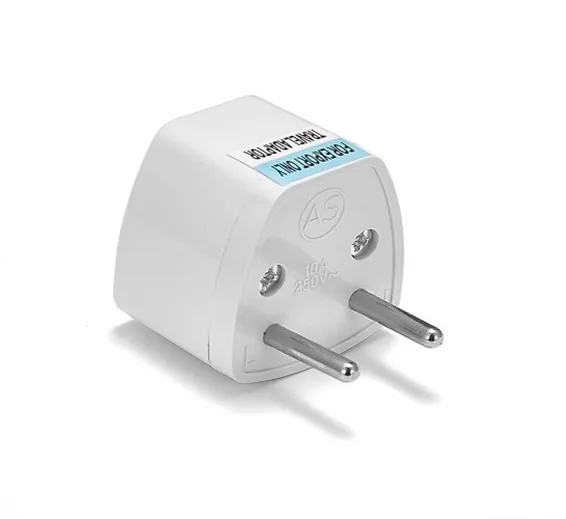 2 Pin To 3 Pin Universal AC Power Socket Adapter Charger Converter EU Plug