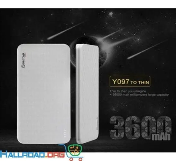 Bilitong Y097 3600mAh Most Slim White Power Bank For Mobile Devices