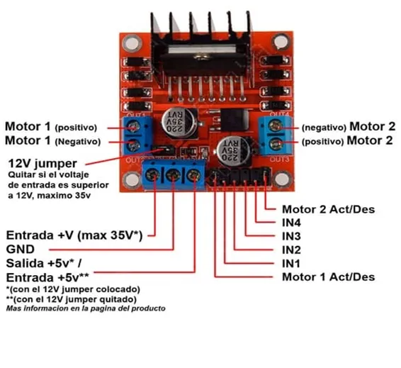 Motor Driver Module L298N For Arduino Dual H Bridge Motor Driver