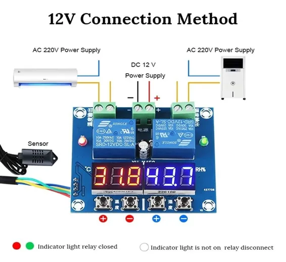 Original Genuine XH M452 Incubator Temperature Humidity Controller DC 12V