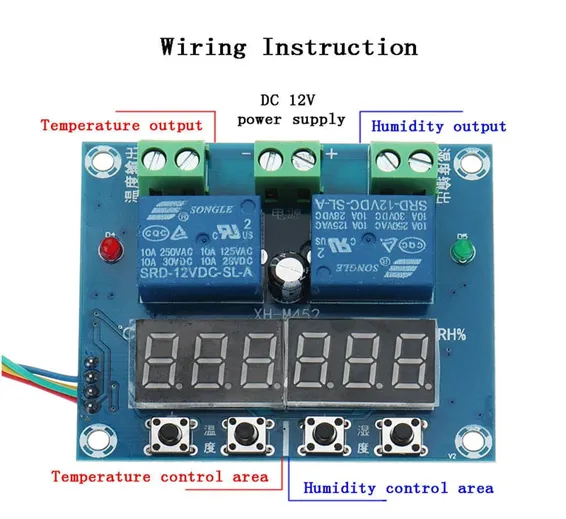 Original Genuine XH M452 Incubator Temperature Humidity Controller DC 12V