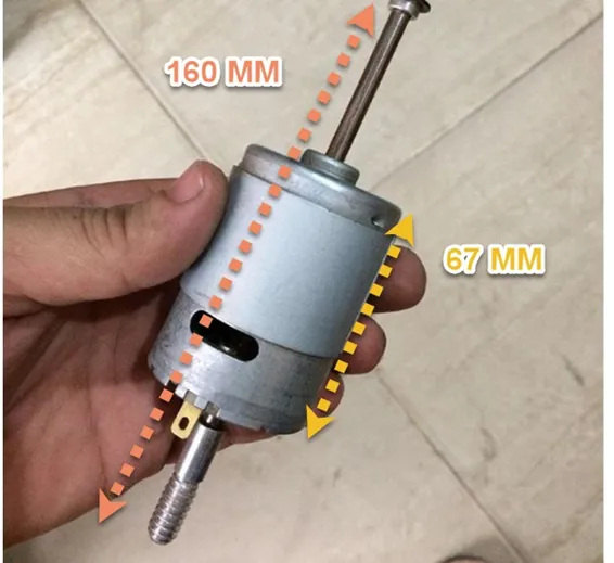 DC 12V 100W 775 High Speed Long Shaft Motor Large Torque DC Motor Electrical Tool Electrical Machinery