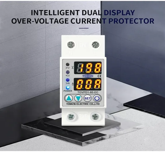 TOMZN TOVPD1-60 Adjustable Over And Under Voltage Relay Voltage Fluctuation Protection Device In Pakistan