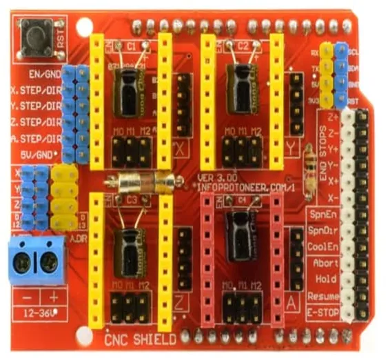 Arduino CNC shield v3 A4988 DRV8825 Driver Expansion Board In Pakistan