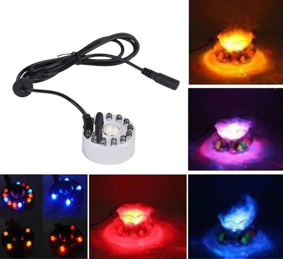 Ultrasonic Mist Maker Fogger 12 LED Colorful Light 24V 2A humidifier