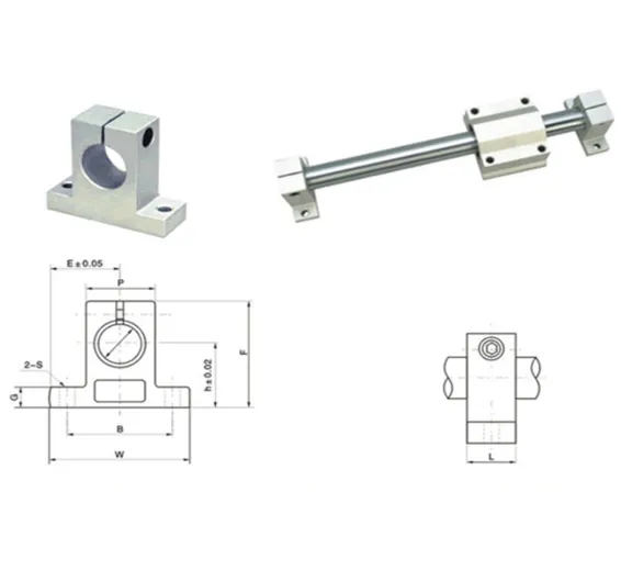 SK8 SH8A 8mm Linear Rail Shaft Support XYZ Table 3D printer CNC Mount rod holder
