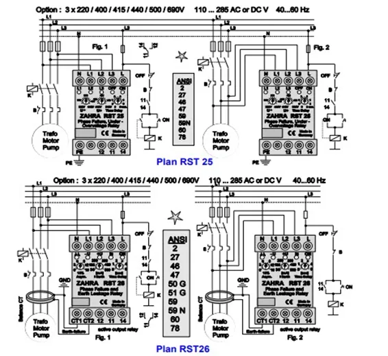 Electronic Voltage Protection Phase Sequence Relay(zahra relay)