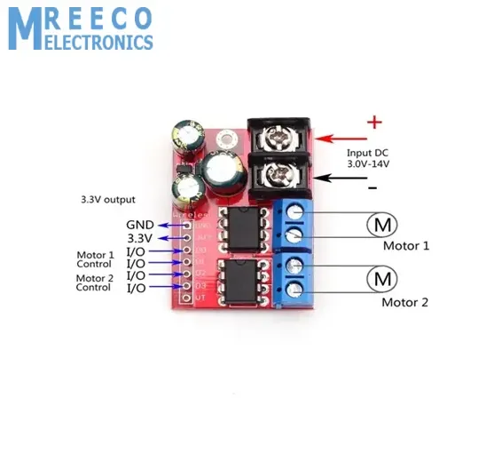 5A Dual Motor Drive Module Reverse PWM Speed Regulation Double H Bridge ZK 5AD