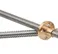 T8 400mmx8mm Screw Threaded Rod With Brass Nut